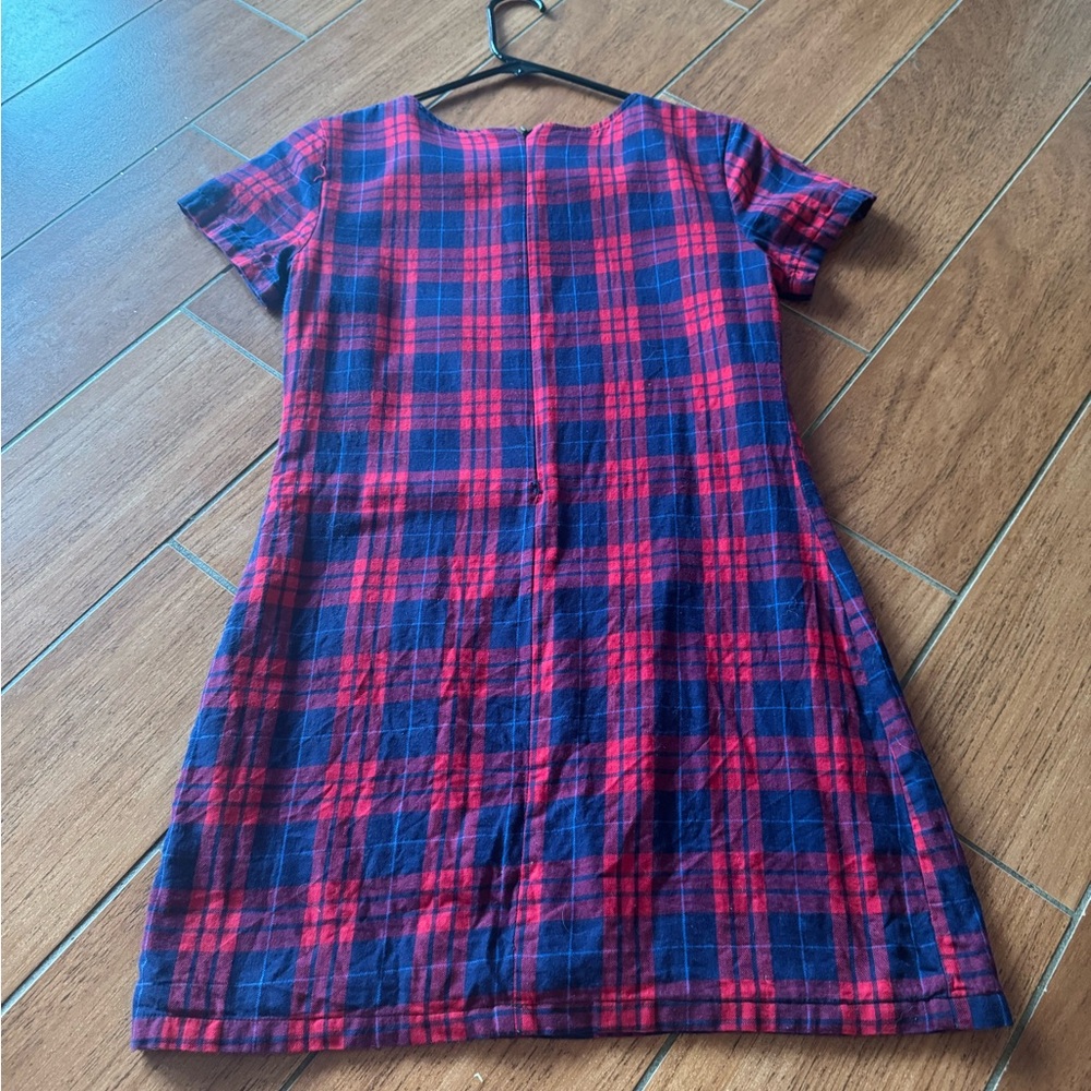 Lulu’s Red and Blue Plaid Dress